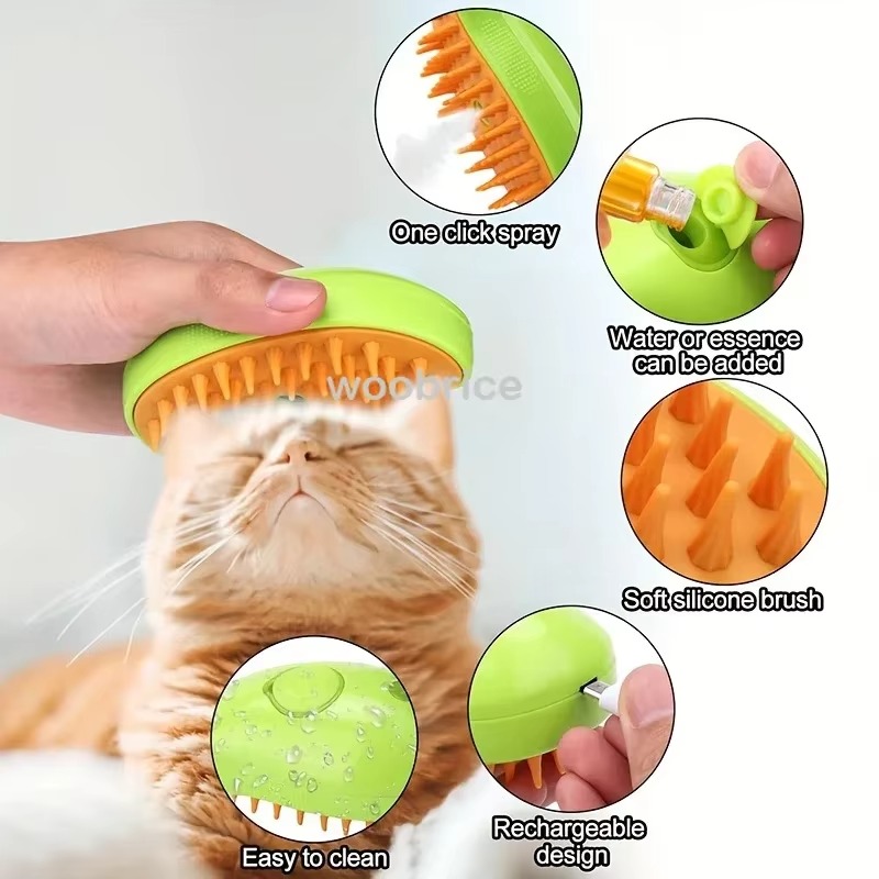 Brosse vapeur pour chat 